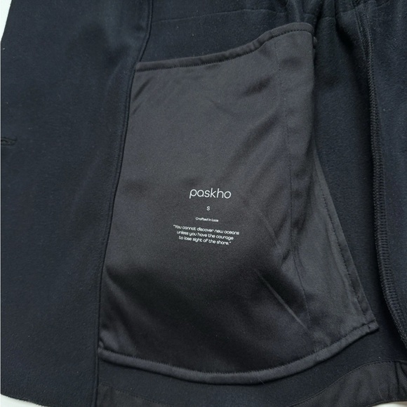 Paskho Fleece Lined Women’s Cocoon Jacket Sz Small Black - Picture 7 of 9